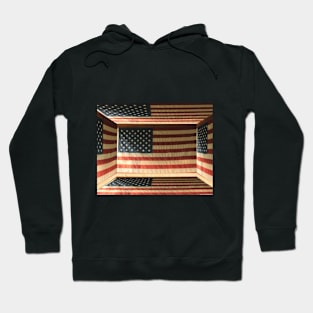 3D Box of American Flag Patriotic USA Hoodie